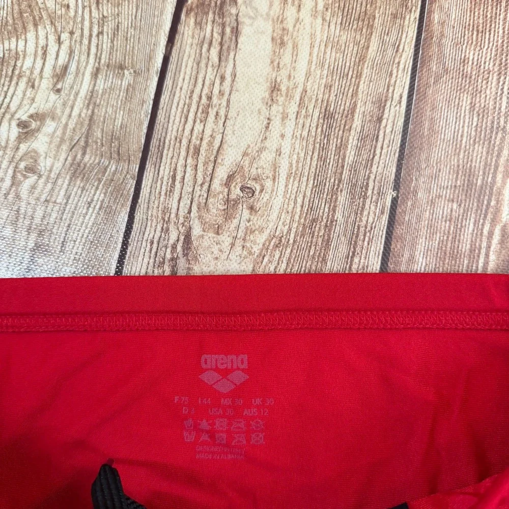 Arena Performance Swim Brief Womens size 30 Red Chlorine Proof Athletic NWT